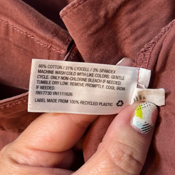 A New Day Women's Chinos Plus 18W Burgundy Red Straight Leg Ankle Stretch Office - Picture 4 of 14